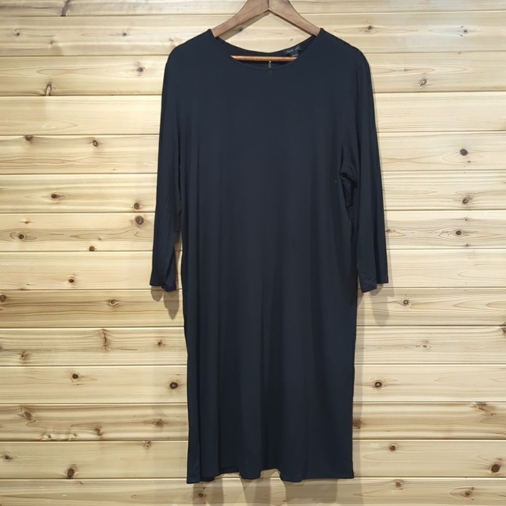 J. Jill Womens Dress Large Black Wearever Collection Casual Dress